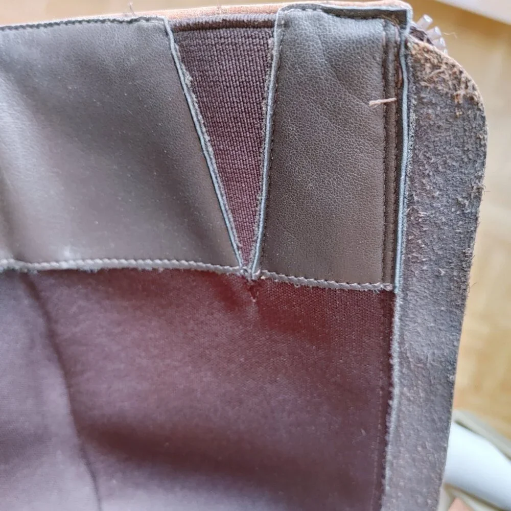 ๐ฏ% real leather Knee High heeled brown Boots - Picture 10 of 16
